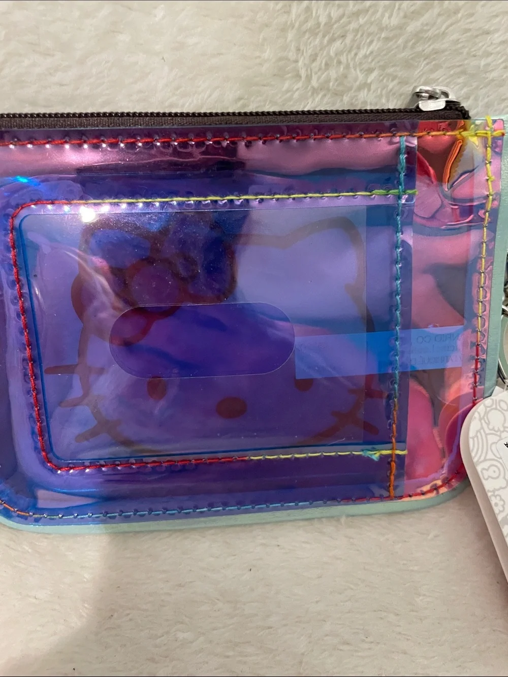 Hello Kitty Blue Holographic Card Holder Pouch